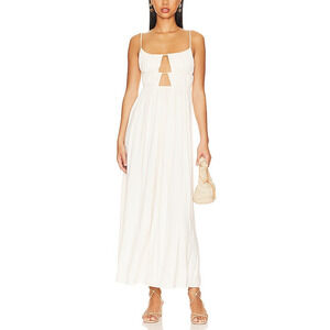 L'Academie 'Leonora' White Back Cut Out Maxi Dress Size XS